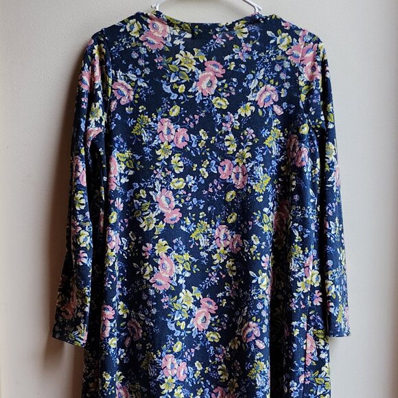 LuLaRoe Floral Long Open Cardigan Jersey Size Small - Picture 12 of 14